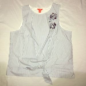 Blue & White Striped Tank Top